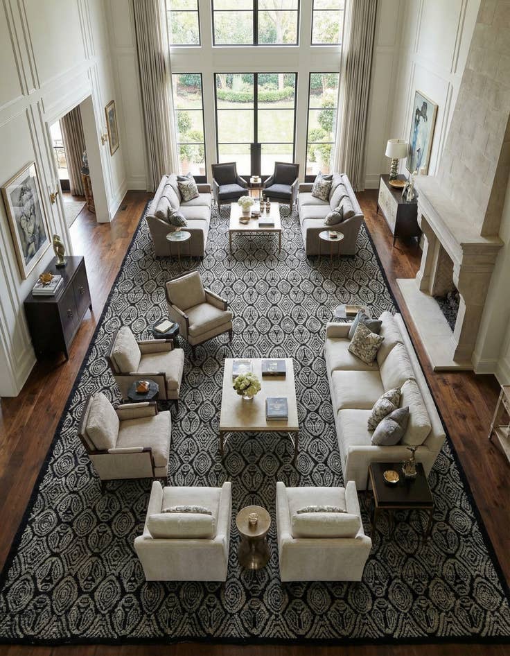 Detail image of 13' 11 x 20' 11 Hand Knotted Darya Wool Rug