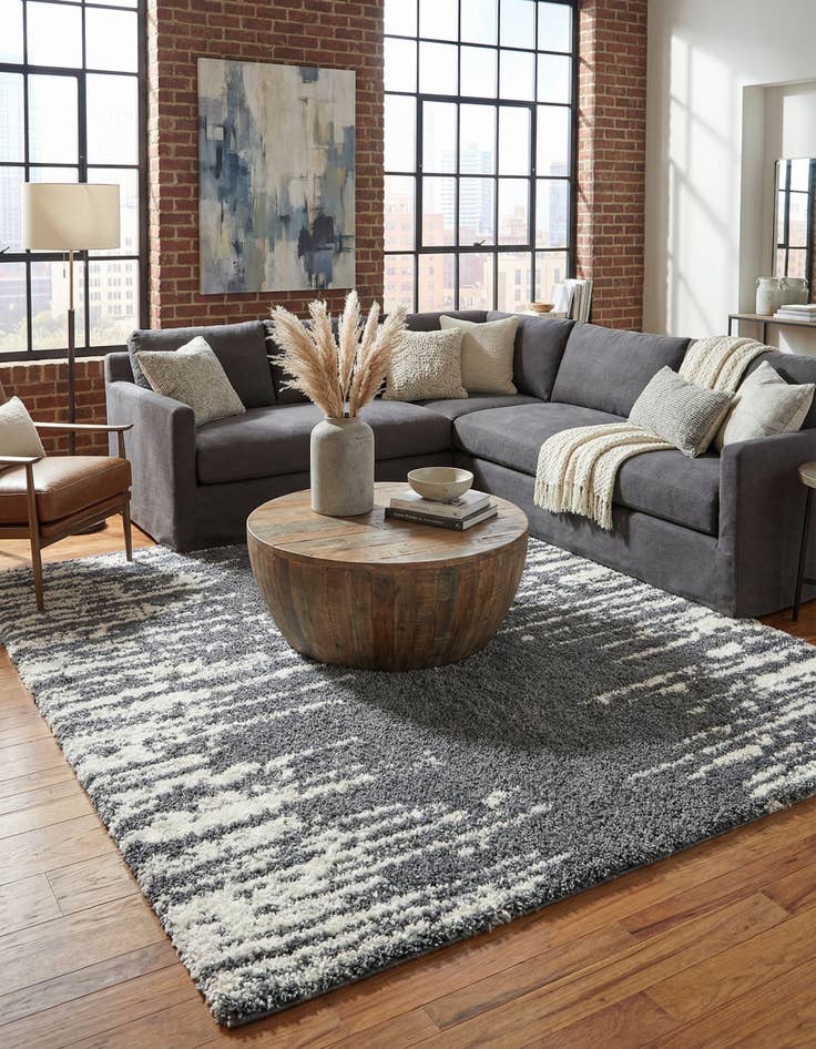 Detail image of 10' x 10' Serenity Shag Square Rug