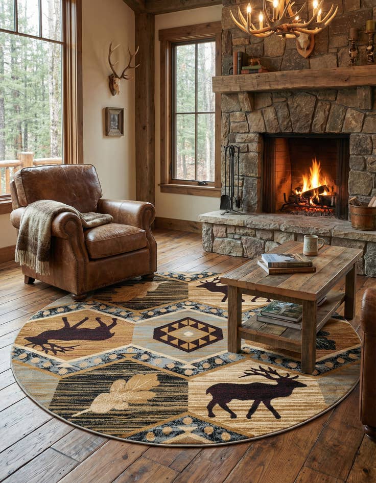 Detail image of 7' 10 x 7' 10 Pioneer Round Rug