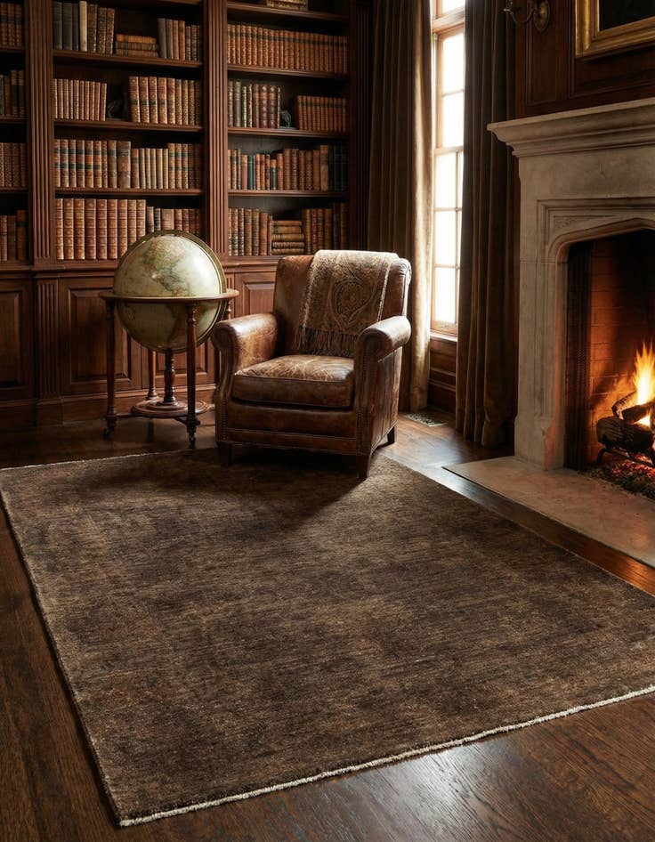 Detail image of 4' x 5' 10 Hand Knotted Over-Dyed Ziegler Rug