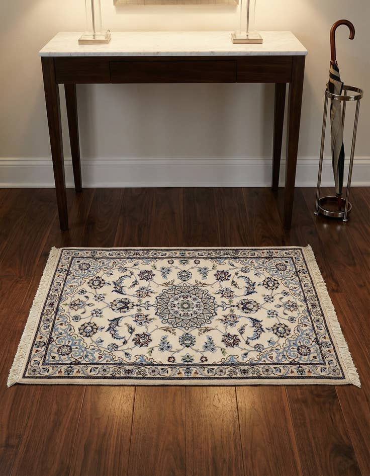 Detail image of 2' 1 x 3' 6 Hand Knotted Nain Rug