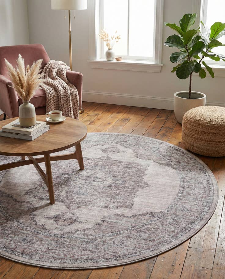 Detail image of 6' x 6' Washable Mangata Round Rug