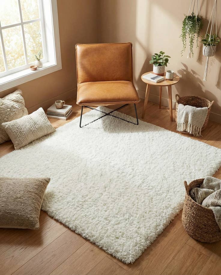 Detail image of 5' 3 x 5' 3 Zermatt Shag Square Rug