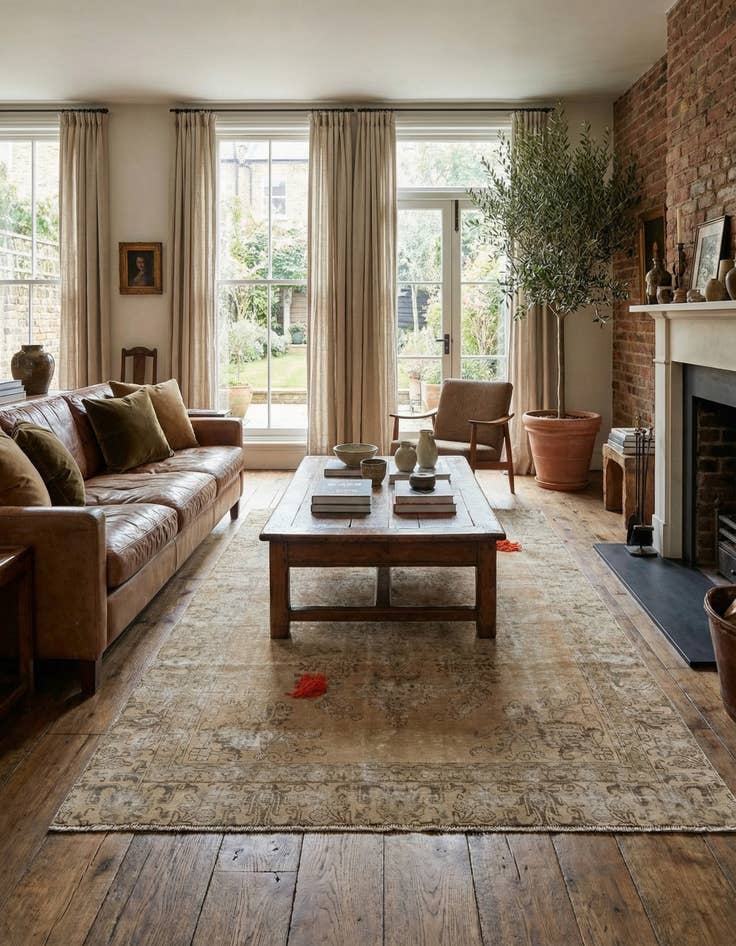 Detail image of 6' 6 x 10' 4 Hand Knotted Ultra Vintage Persian Wool Rug