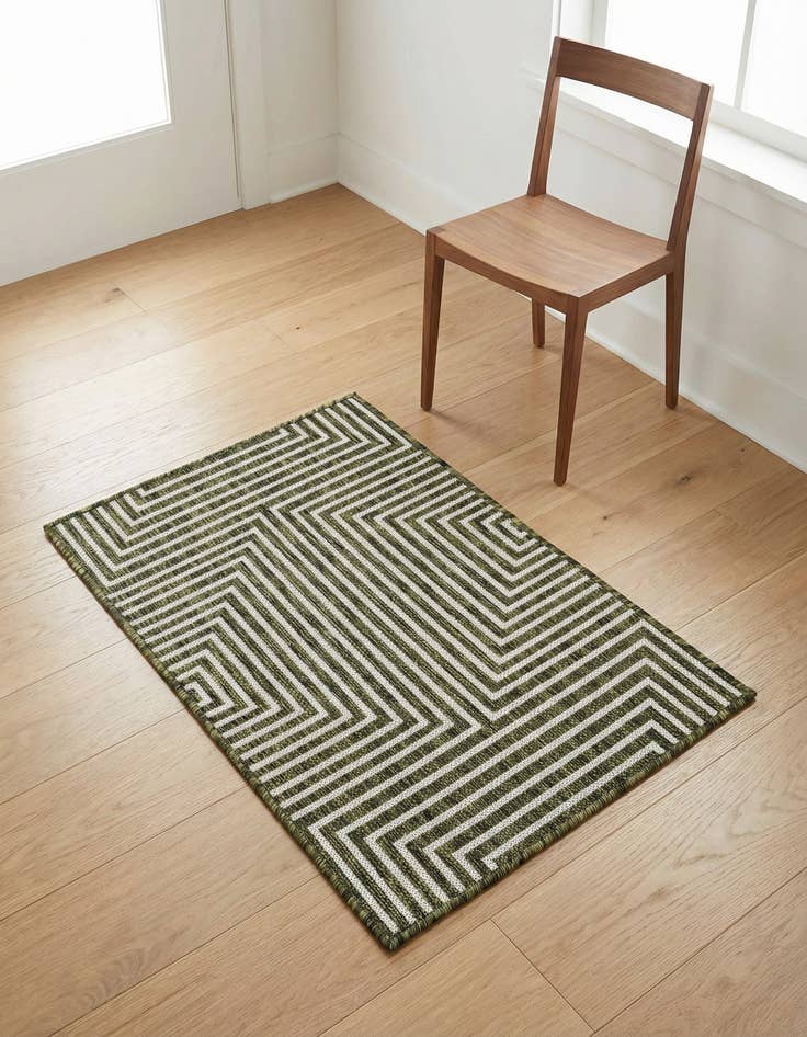 Detail image of 2' x 3'  Washable Modern Indoor / Outdoor Rug