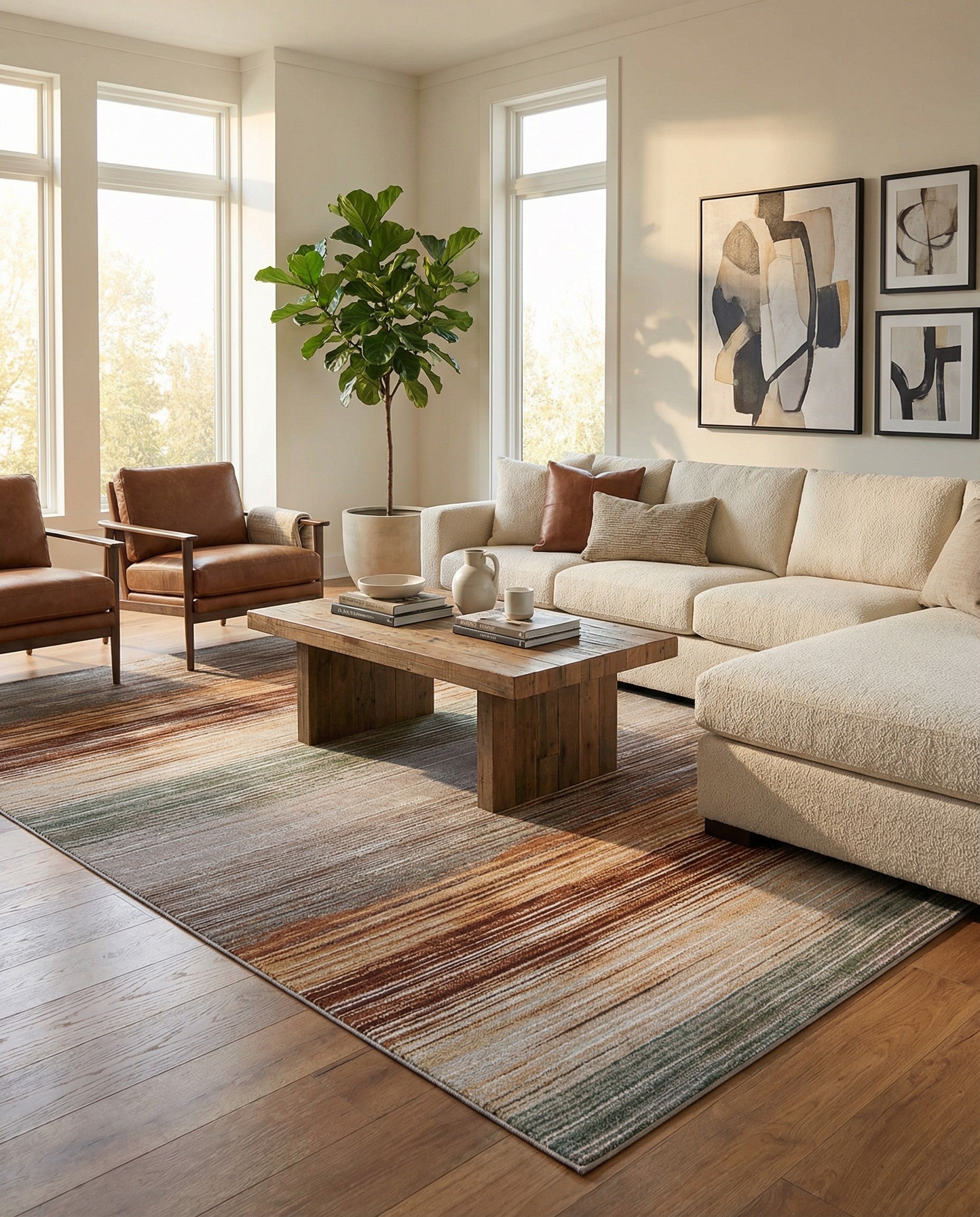 10' x 14' Easy-Clean Modern Indoor / Outdoor Rug