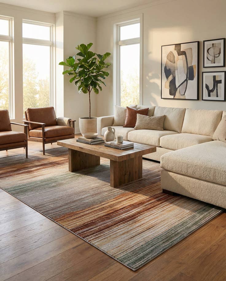 Detail image of 10' x 14' Easy-Clean Modern Indoor / Outdoor Rug