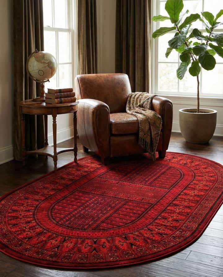 5' 3 x 8' Bokhara Oval Rug