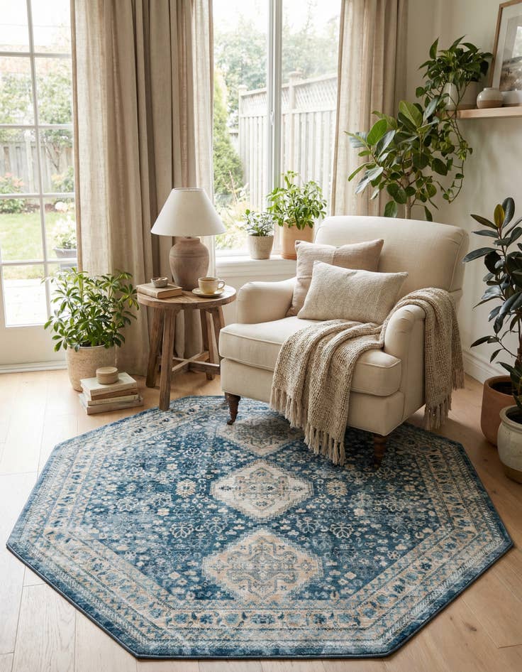 Detail image of 7' x 7' Newport Octagon Rug