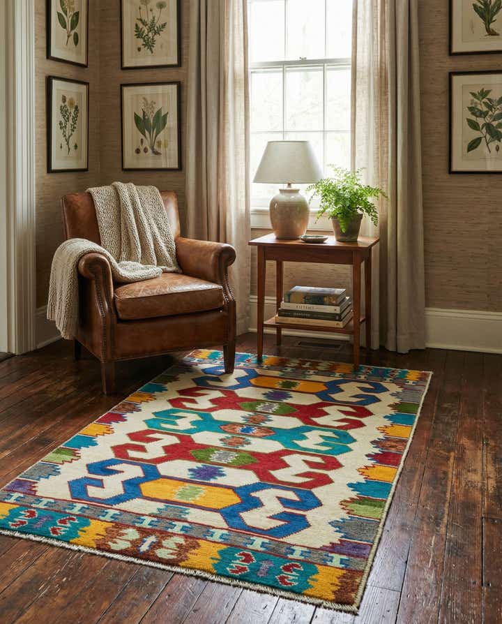 3' 5 x 5' 2 Hand Knotted Balouch Rug
