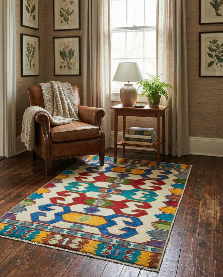 Detail image of 3' 5 x 5' 2 Hand Knotted Balouch Rug