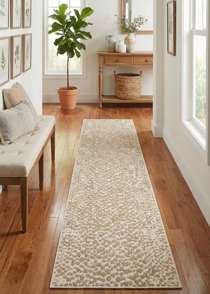 2' 7 x 12' Easy-Clean Safari Indoor / Outdoor Runner Rug