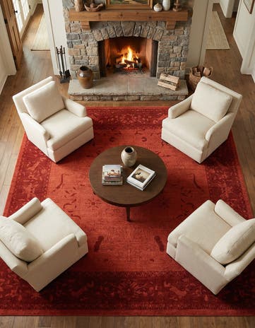 Rust Red Miranda Square Rug