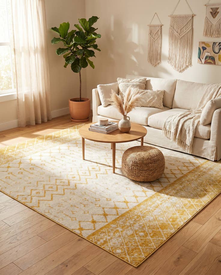 Detail image of 10' x 10' Moroccan Trellis Square Rug