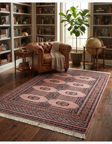 4' x 6' 6 Hand Knotted Bokhara Oriental Wool Rug