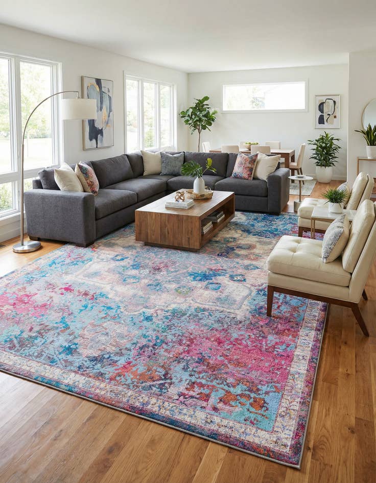 Detail image of 10' 6 x 14'  Washable Renaissance Rug