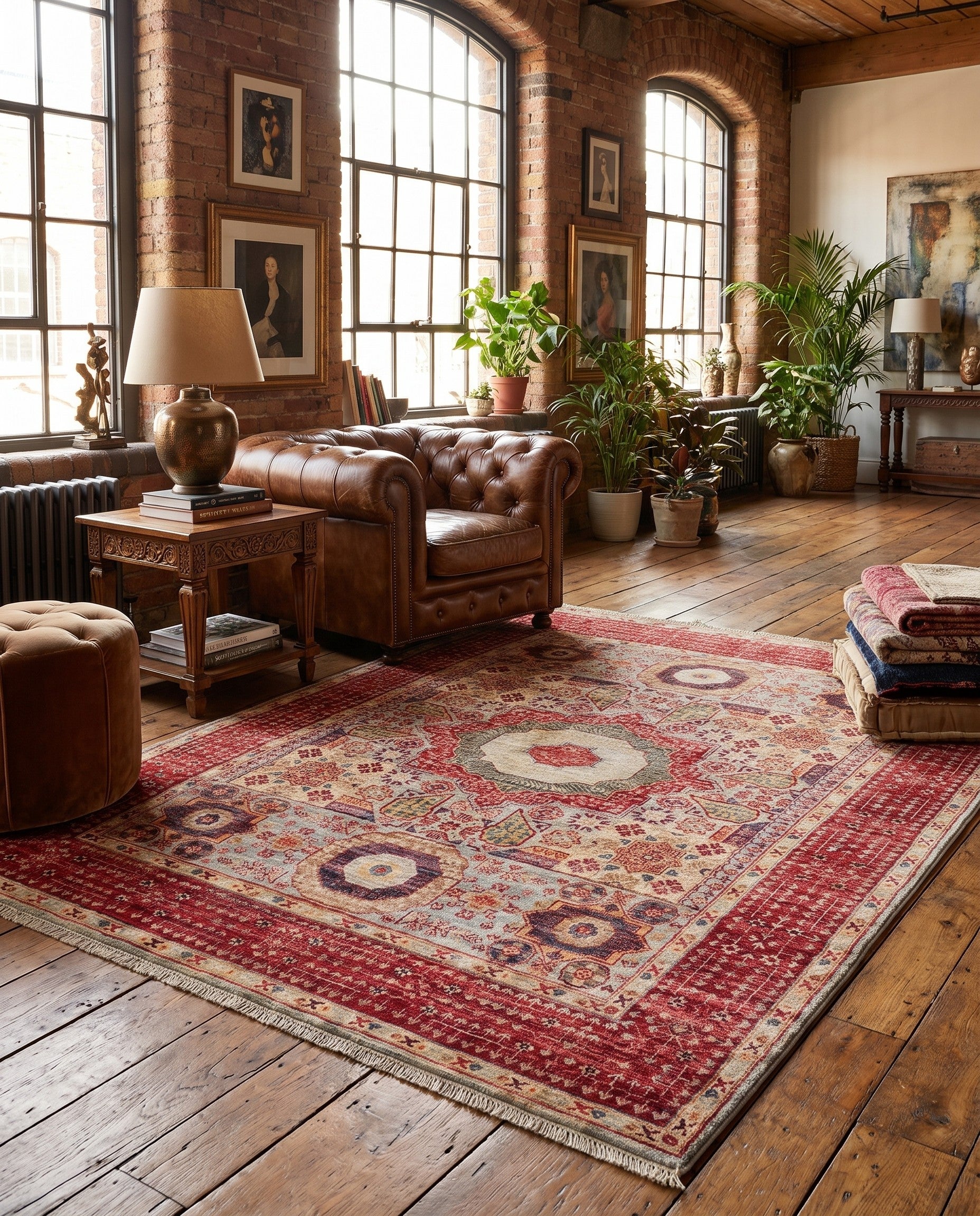4' 11 x 6' 5 Hand Knotted Mamluk Ziegler Rug