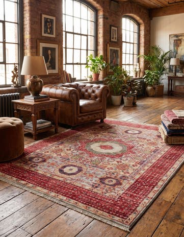 4' 11 x 6' 5 Hand Knotted Mamluk Ziegler Rug