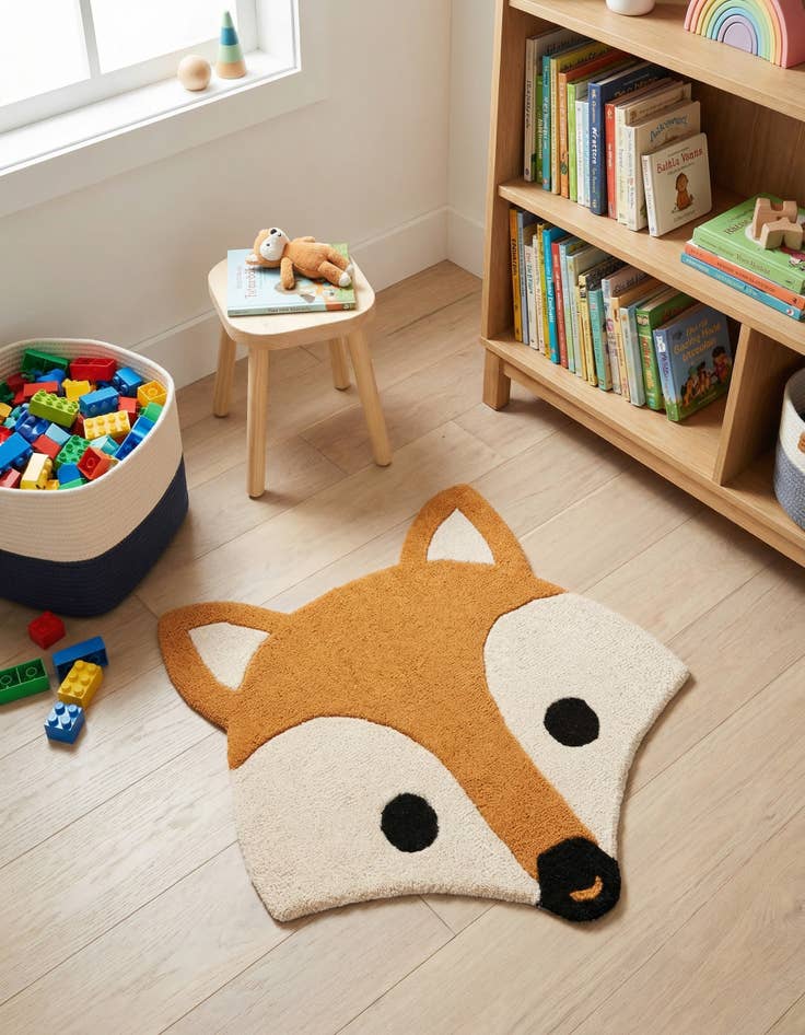 Detail image of 2' x 2' Playtime Kids Wool Freeform Rug
