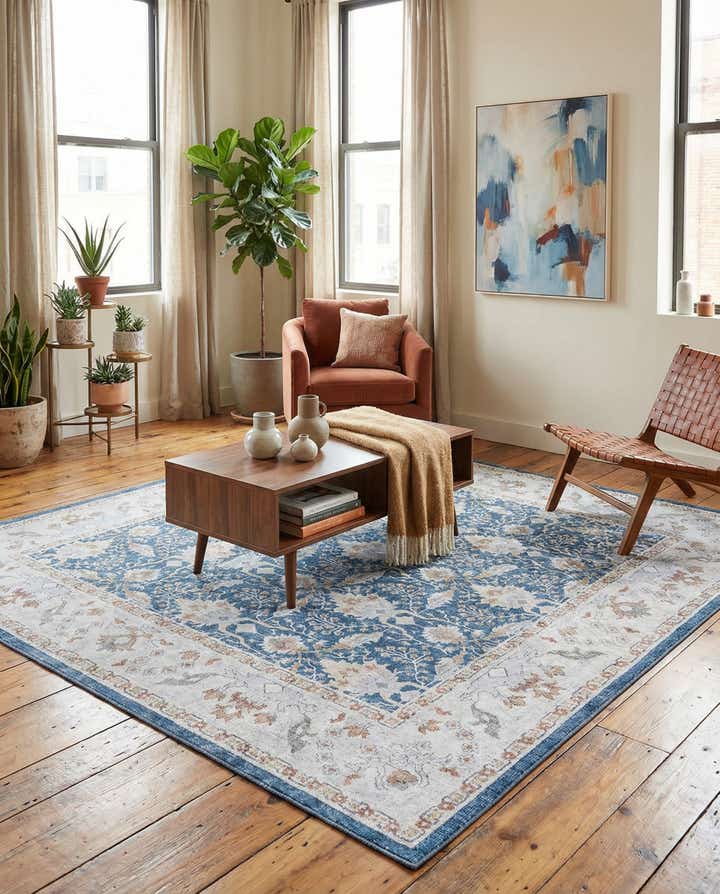7' 10 x 7' 10 Washable Timeless Square Rug