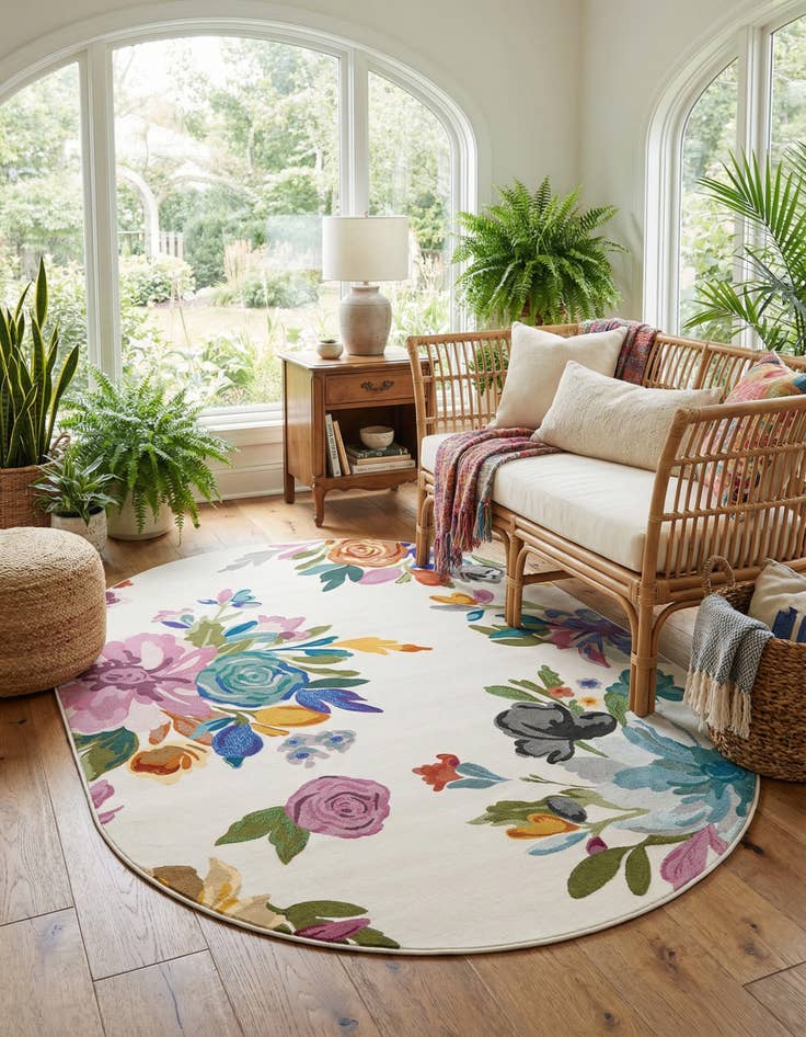 Detail image of 7' 1 x 10' Blossom Oval Rug