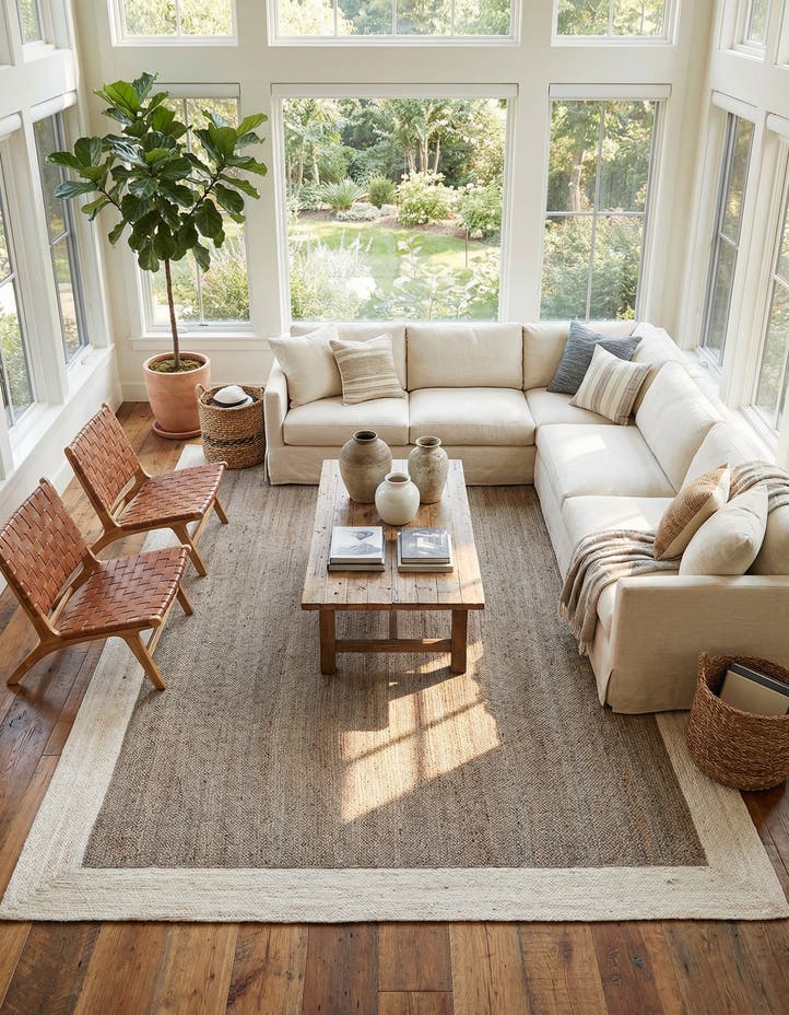 10' x 14' 1 Handmade Braided Jute Rug