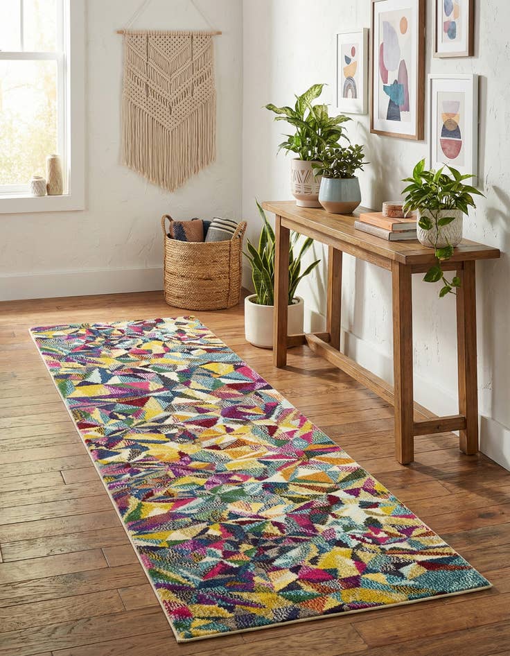 Detail image of 2' 2 x 6' 9 Washable Hyacinth Runner Rug