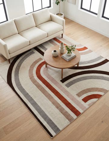Ivory Charlotte Square Rug