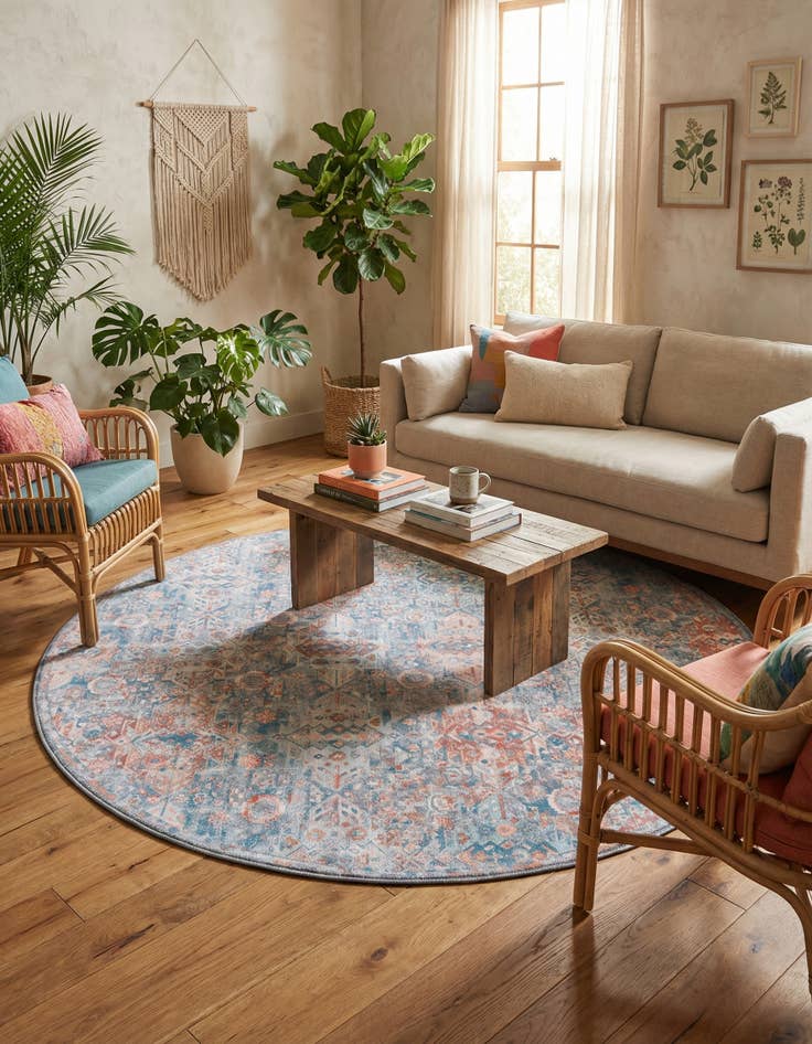 Detail image of 5' x 5' Timeless Round Rug