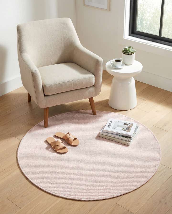 3' 3 x 3' 3 Easy-Clean Jill Zarin Palm Springs Indoor / Outdoor Round Rug