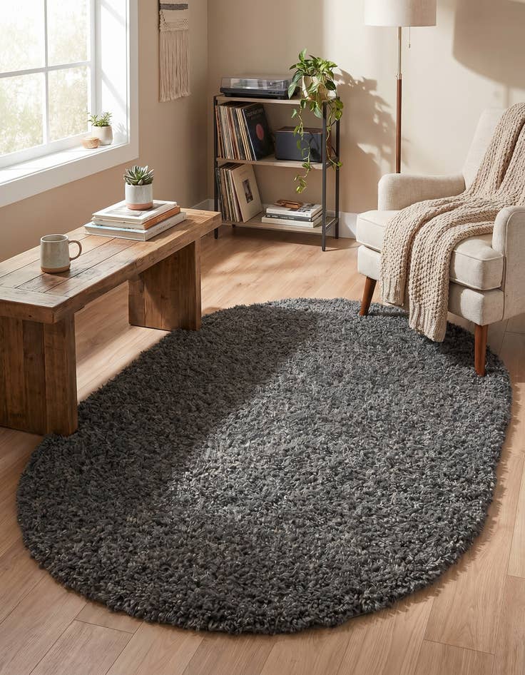 Detail image of 3' x 5' 3 Zermatt Shag Oval Rug