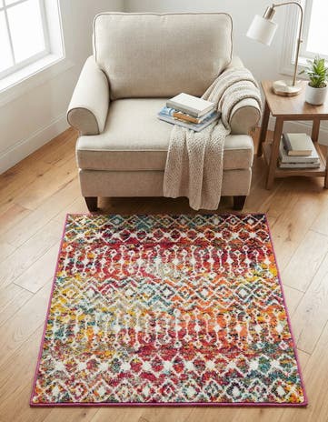 Moroccan Trellis Square Rug