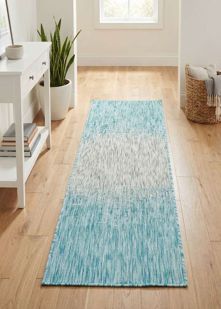2' x 6' Easy-Clean Modern Indoor / Outdoor Runner Rug