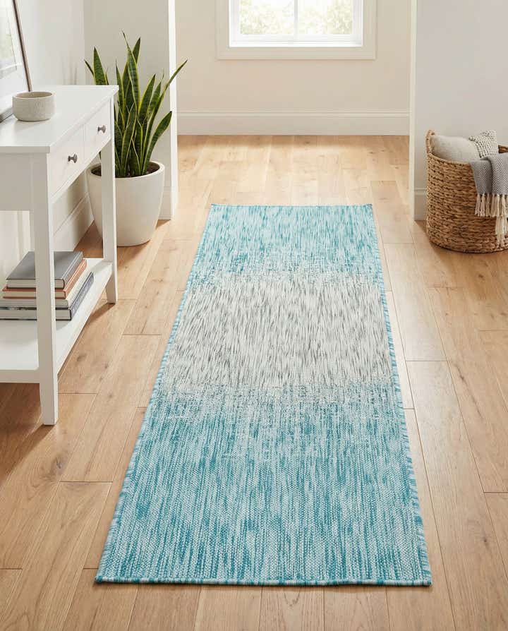 2' x 6' Easy-Clean Modern Indoor / Outdoor Runner Rug