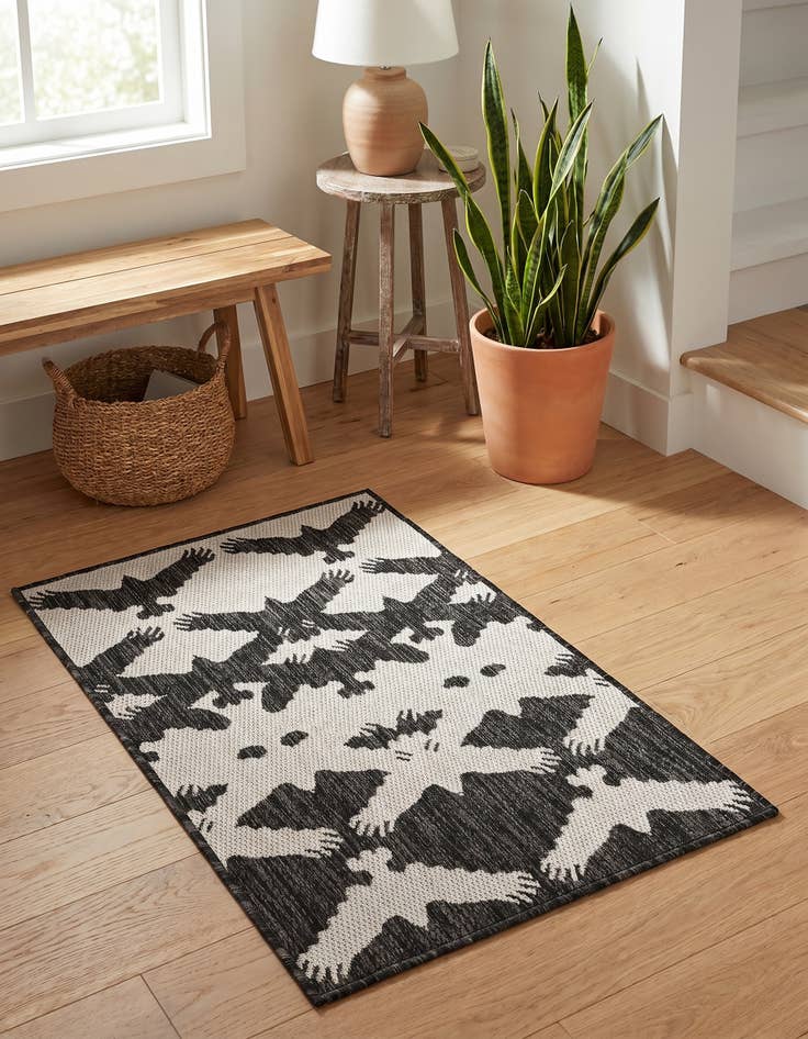 Detail image of 2' x 3' Easy-Clean Modern Indoor / Outdoor Rug
