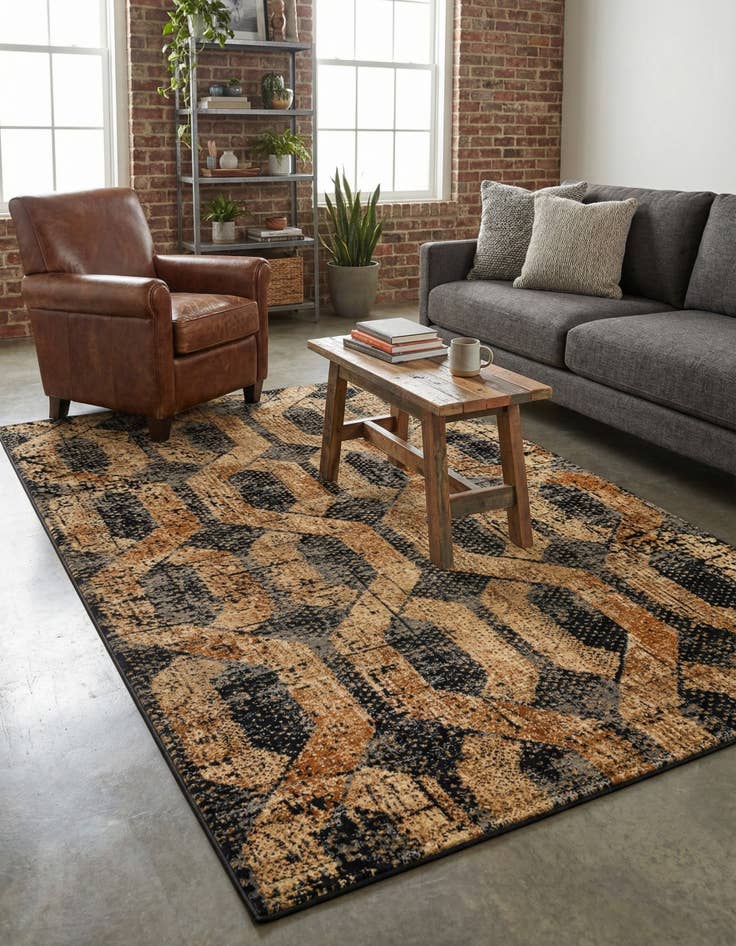 Detail image of 5' 3 x 8' Saturn Rug