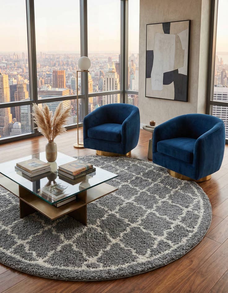 Detail image of 10' x 10' Infinity Shag Round Rug