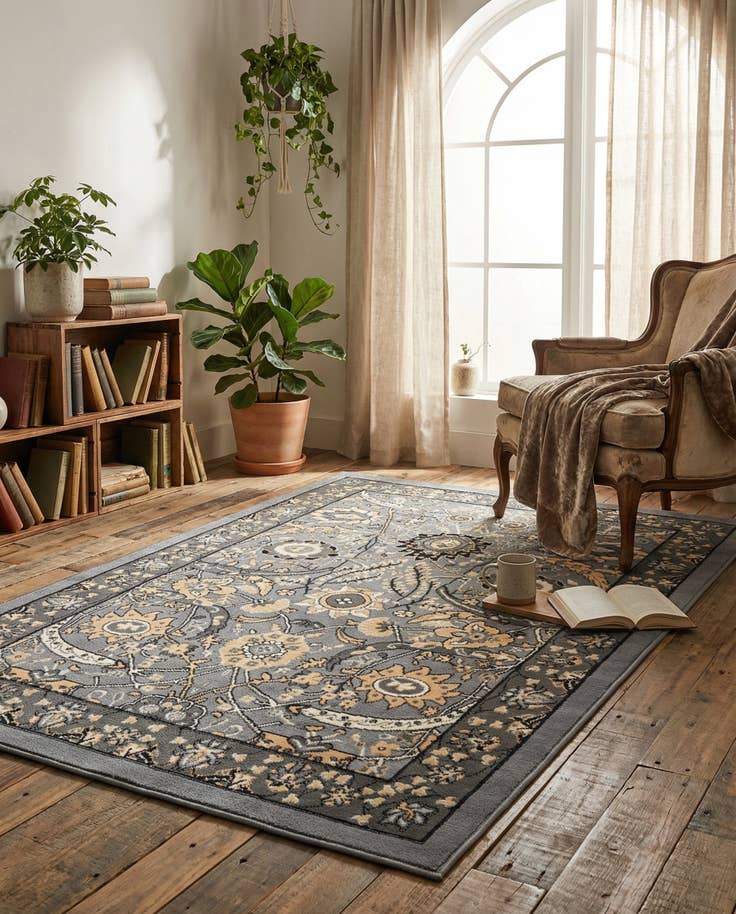 Detail image of 4' x 6' Isfahan Design Rug