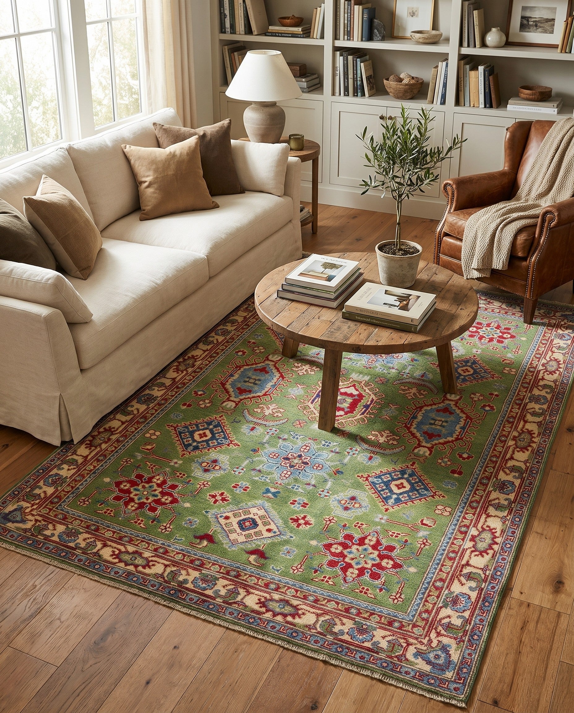 155cm x 230cm Hand Knotted Kazak Rug