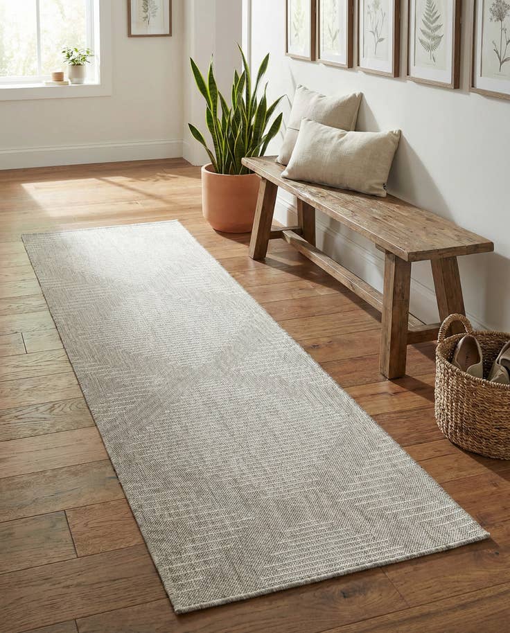 Detail image of 2' x 8' Easy-Clean Modern Indoor / Outdoor Runner Rug