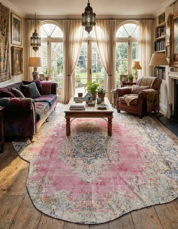 9' 8 x 11' 4 Hand Knotted Ultra Vintage Persian Wool Rug