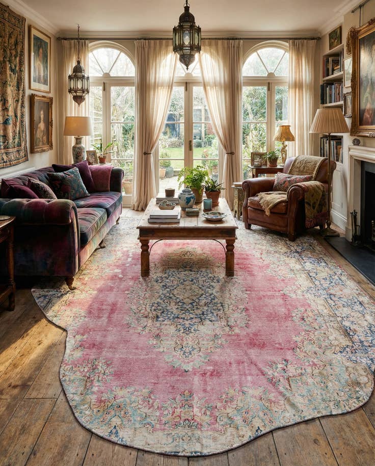 Detail image of 9' 8 x 11' 4 Hand Knotted Ultra Vintage Persian Wool Rug