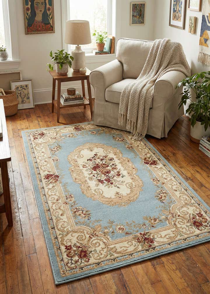 3' x 5' 3 Classic Aubusson Rug