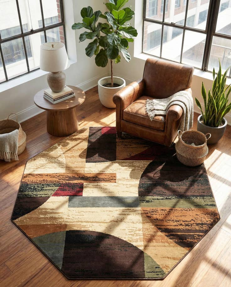 Detail image of 7' x 7' Cafe Octagon Rug