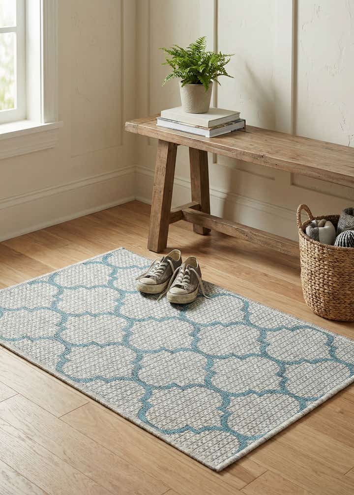 2' x 3' 1 Easy-Clean Trellis Indoor / Outdoor Rug