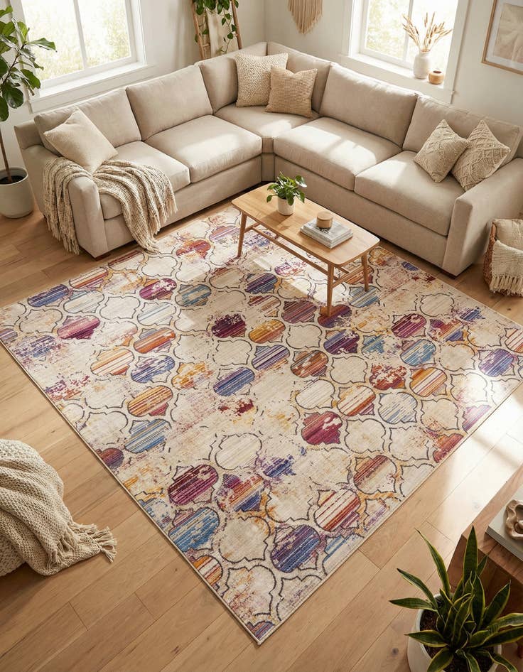 Detail image of 7' 10 x 7' 10 Deepa Square Rug