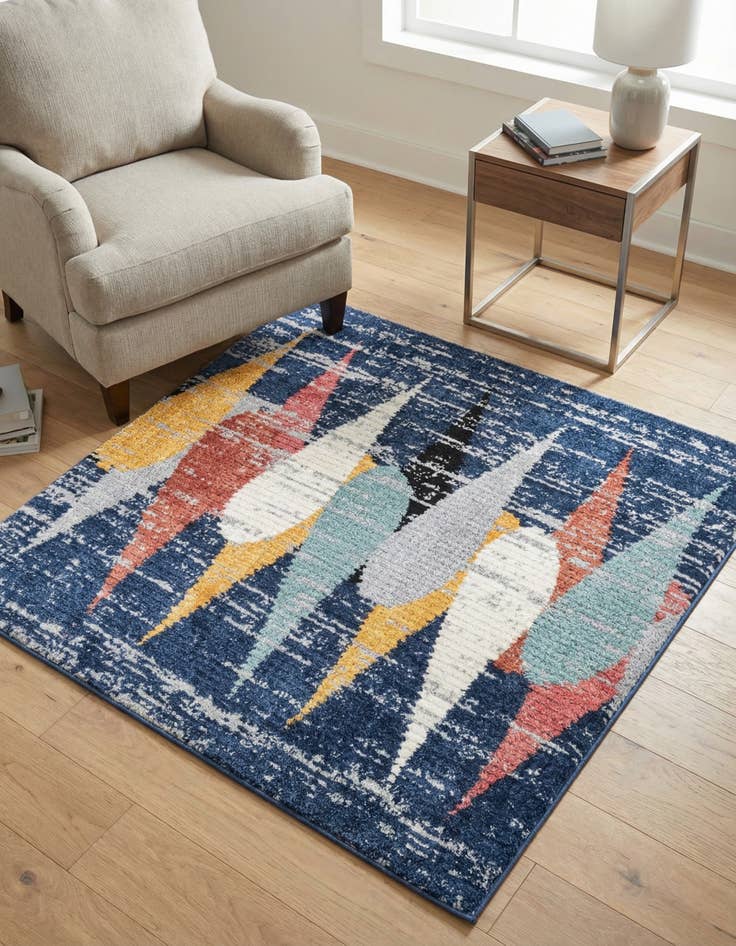 Detail image of  5' 3 x 5' 3 Tagine Square Rug