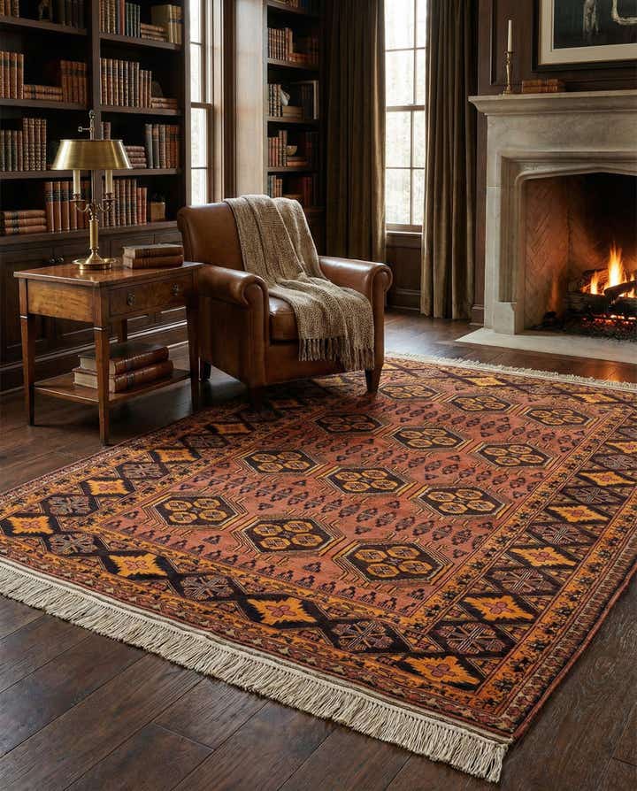 4' 11 x 6' 4 Hand Knotted Anatolian Oriental Wool Rug