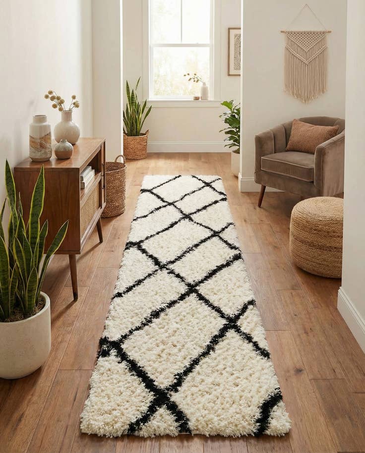 Detail image of 2' 7 x 12' Infinity Shag Runner Rug