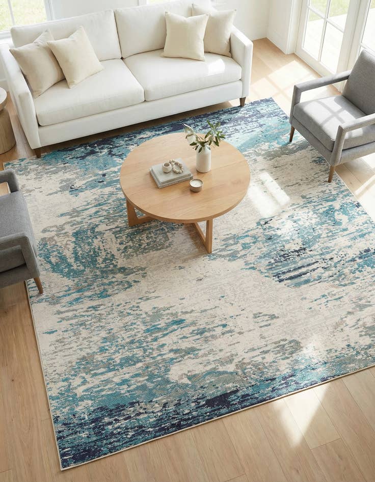 Detail image of 7' 10 x 7' 10 Washable Vivid Square Rug